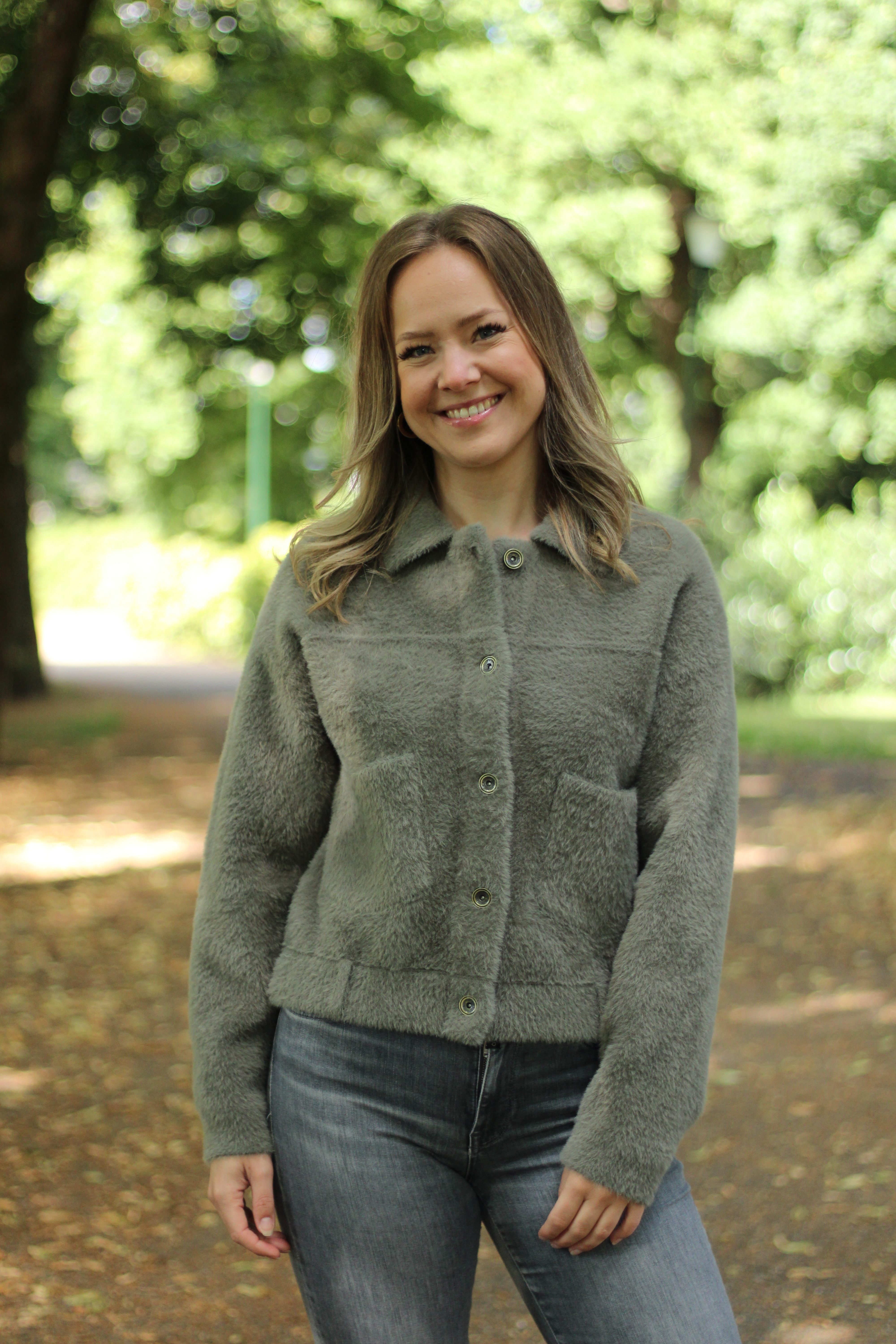 Rino & Pelle - Bubbly Boxy Jacket - Green Ash