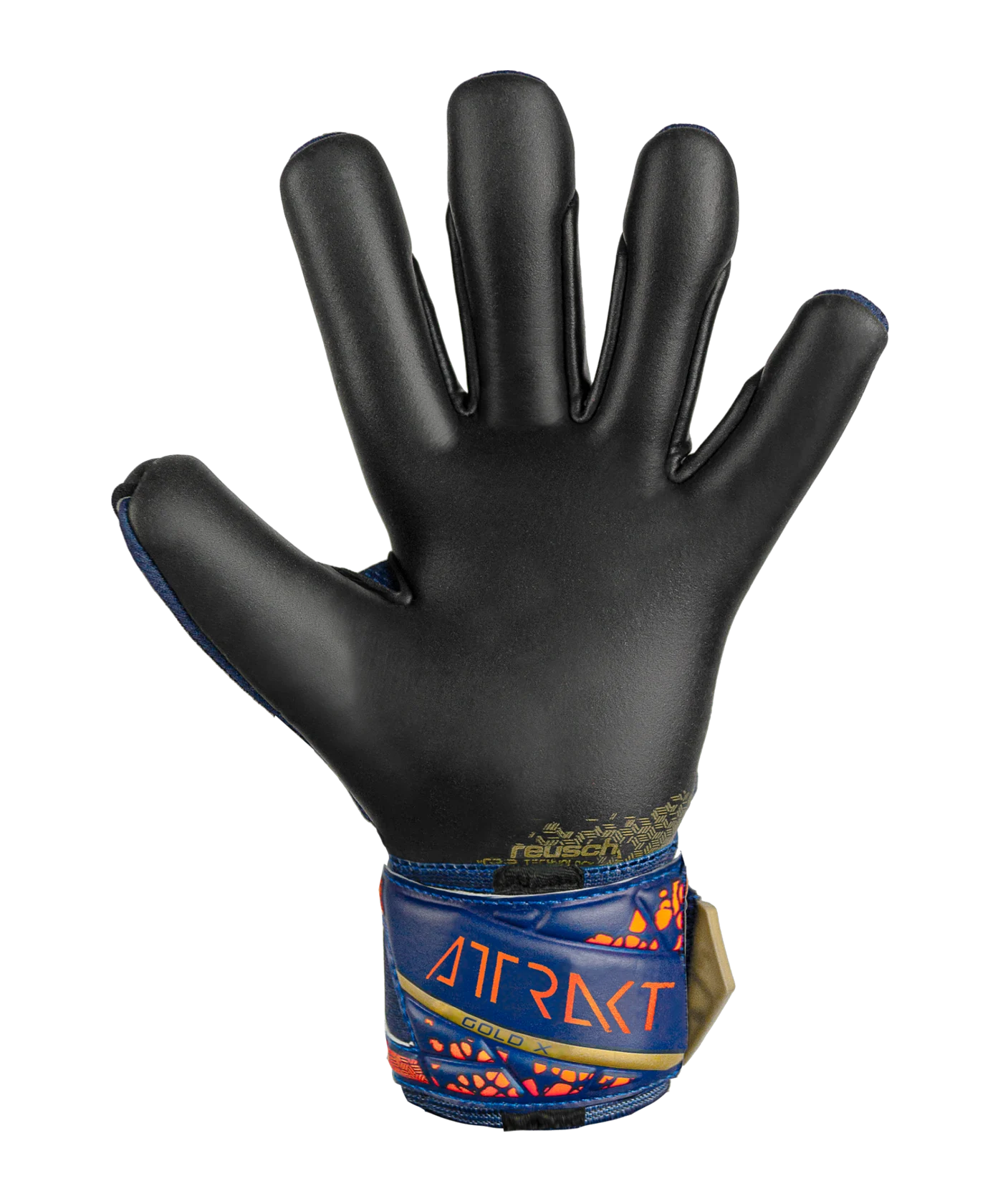 Reusch Attrakt Gold X TW-Handschuhe Night Spark 2024 Blau Gold Schwarz F4411