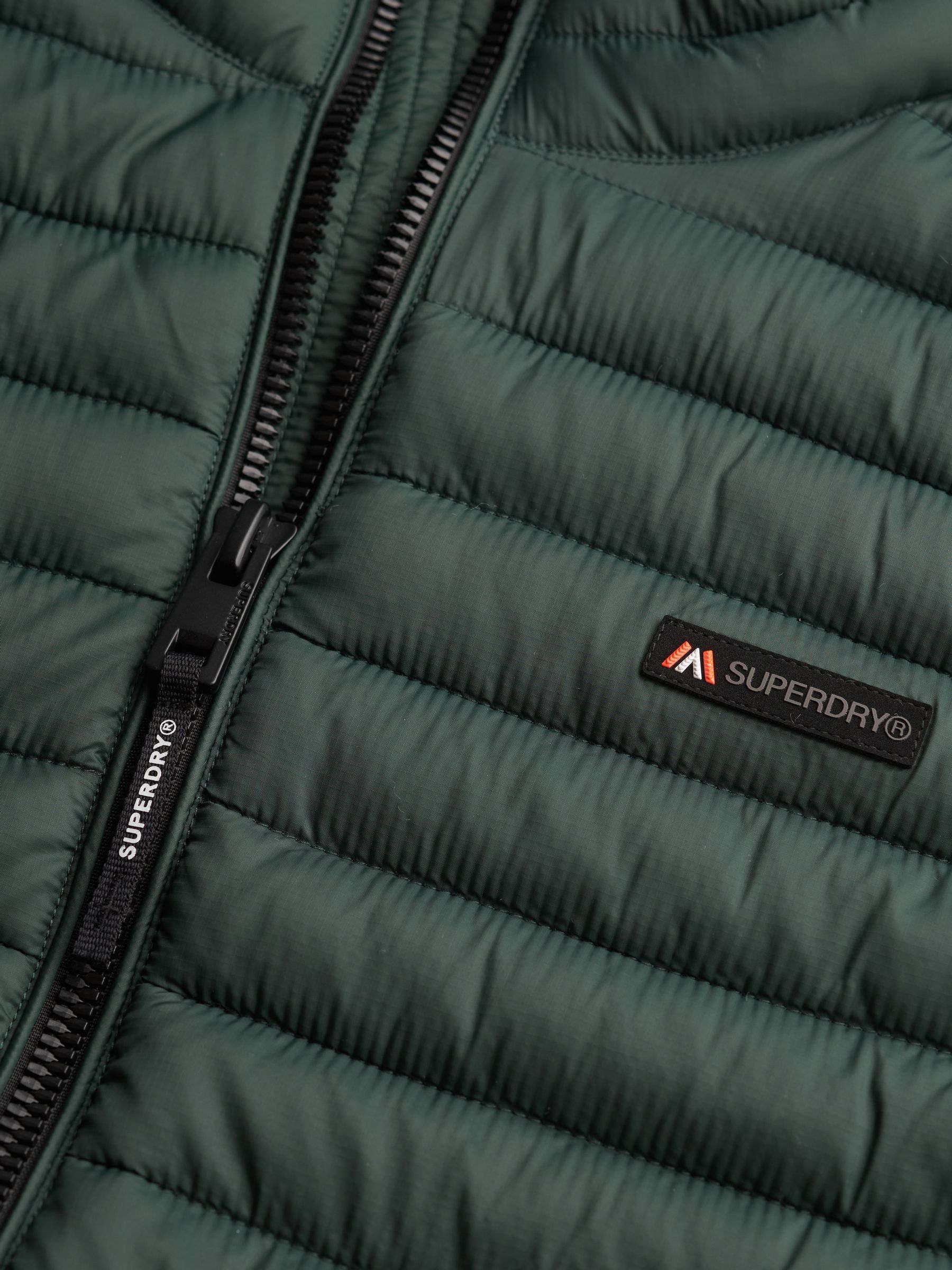 Groen - Superdry Fuji Lite gewatteerde bodywarmer