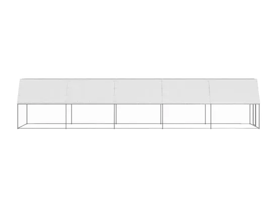 Poulailler d'extérieur 2x10x2 m Acier galvanisé