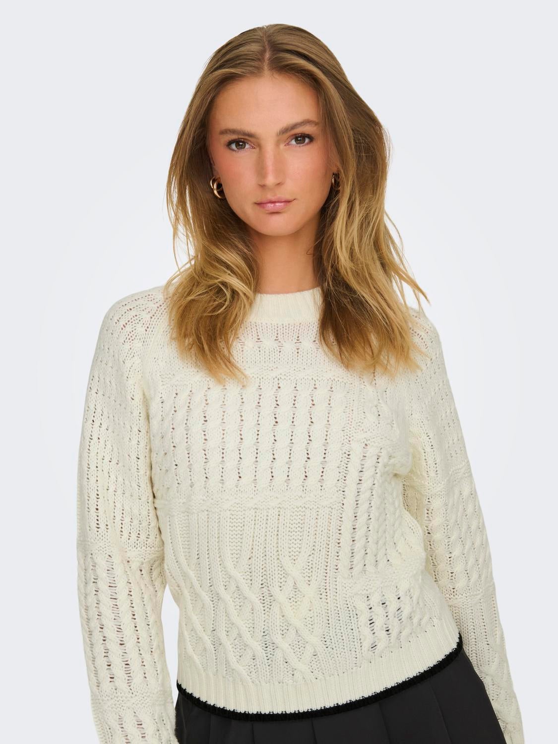 JDYJASSY Strickpullover Eggnog