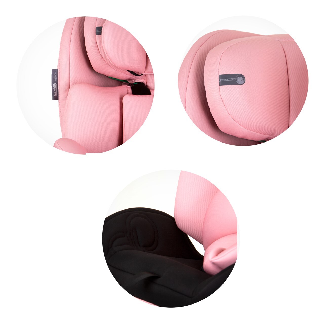Chipolino Kindersitz i-Size Olympus (40-150cm) ISOFIX 360 Grad drehbar Stützbein rosa
