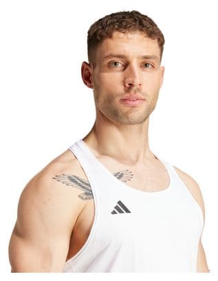 Débardeur adidas Adizero Blanc Homme