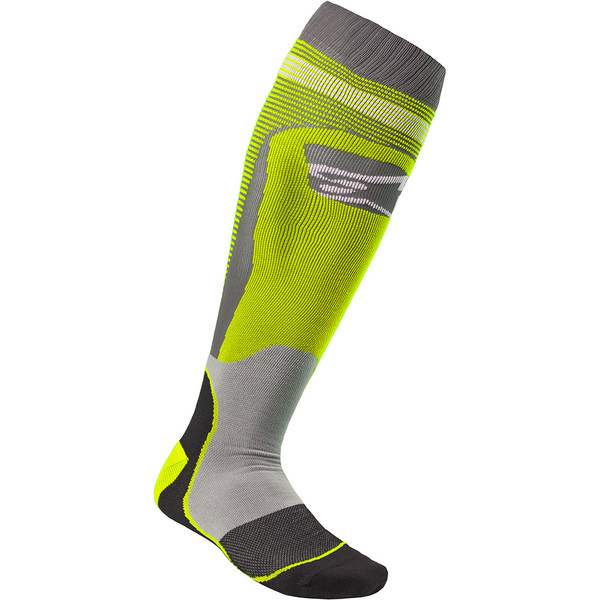 Alpinestars - Chaussettes de protection MX Plus-1 Jaune fluo / Gris