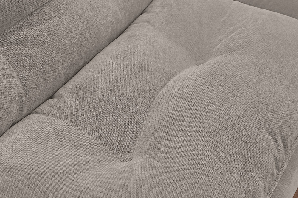 Modernes Schlafsofa COCOONING 190cm beige Chenillestoff 3-Sitzer Couch
