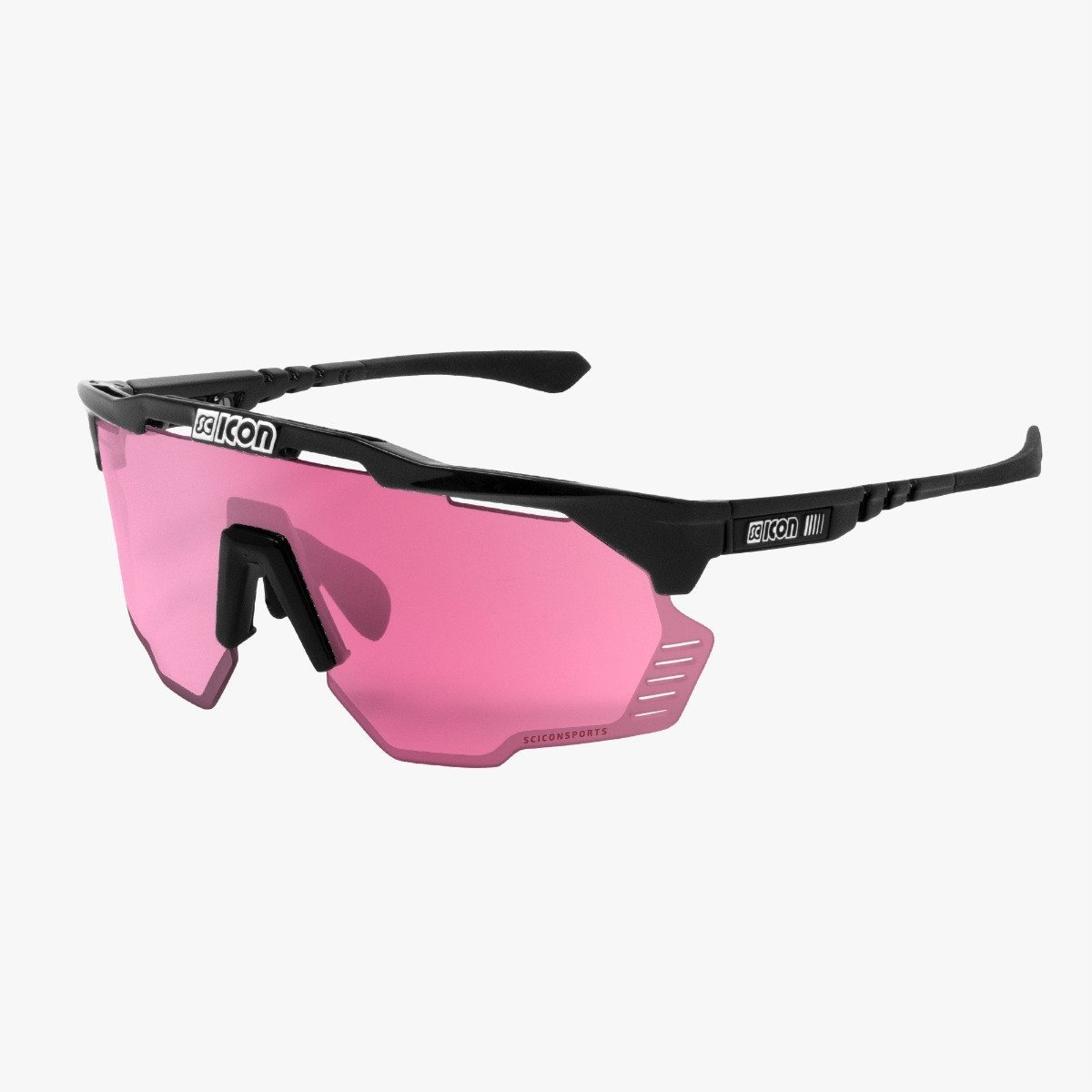 Scicon Aeroshade Kunken cykelbriller Black Gloss Green Trail