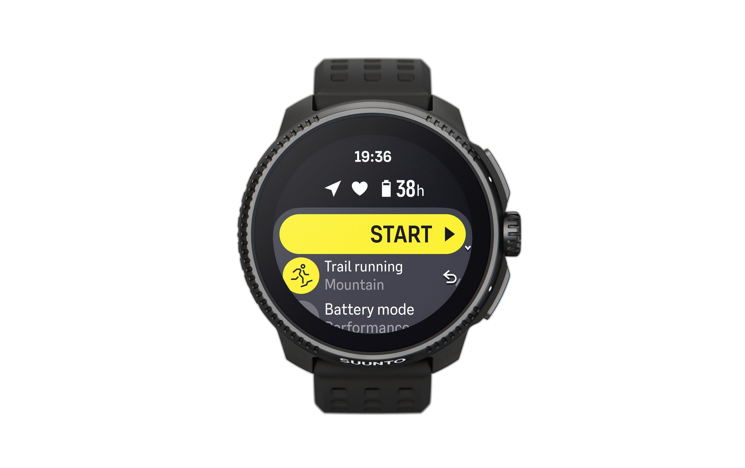 Sportuhr Race Black<br>Die ultimative Smartwatch für Wettkämpfe und Training