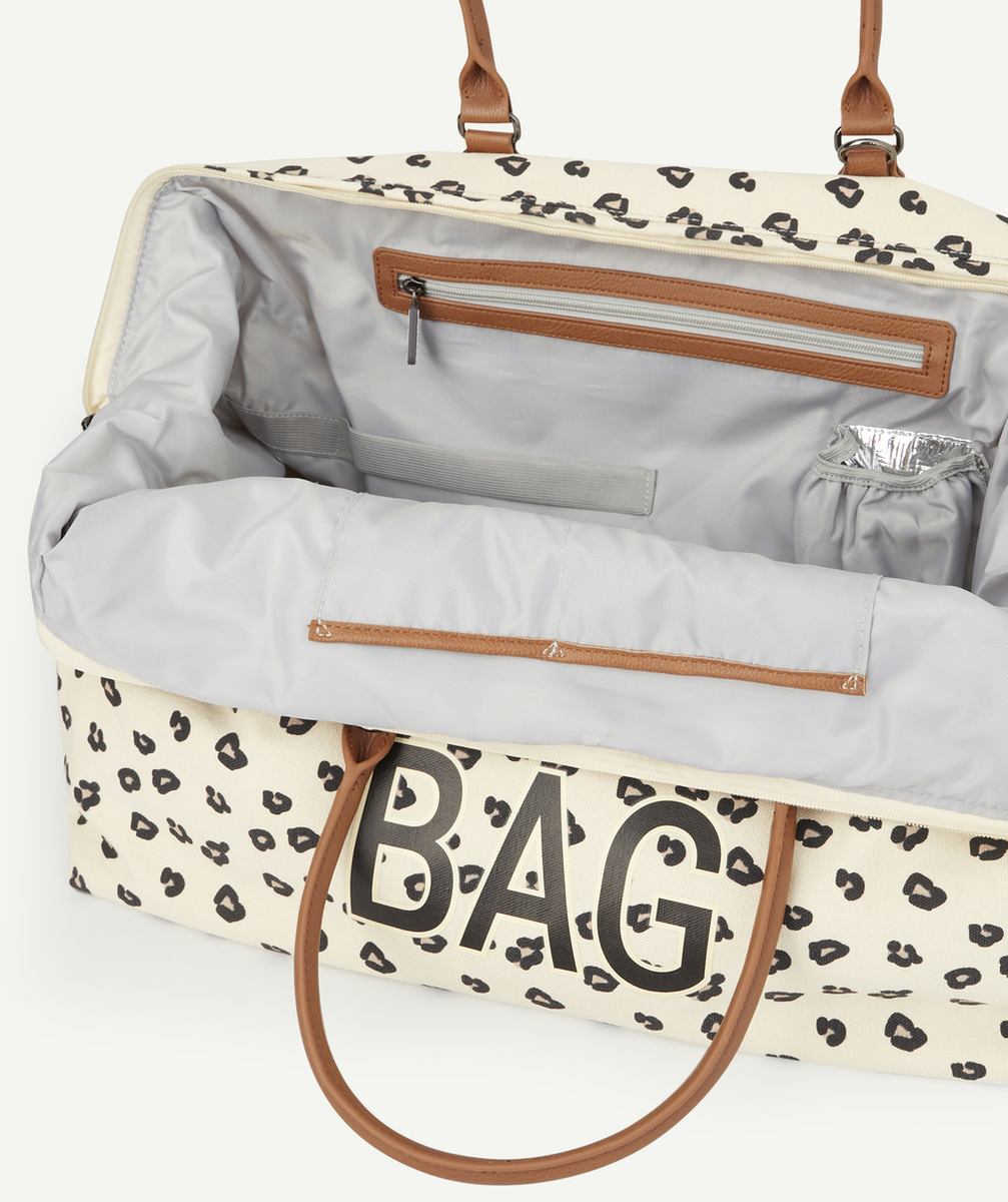 CHILDHOMEMOMMY BAG LE SAC À LANGER LÉOPARD AVEC MATELAS À LANGER INCLUS