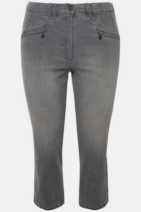 7/8-Jeans Mony, Elastikbund, Reißverschlusstaschen