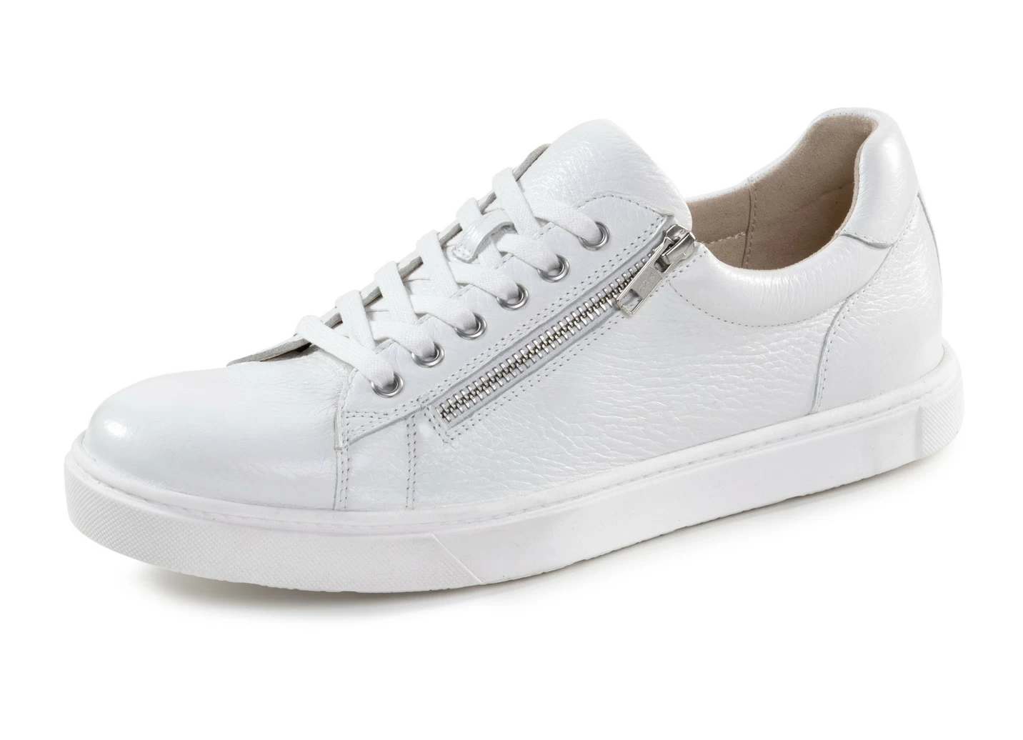 Sneaker aus bestem, genarbtem Hirsch-Nappaleder