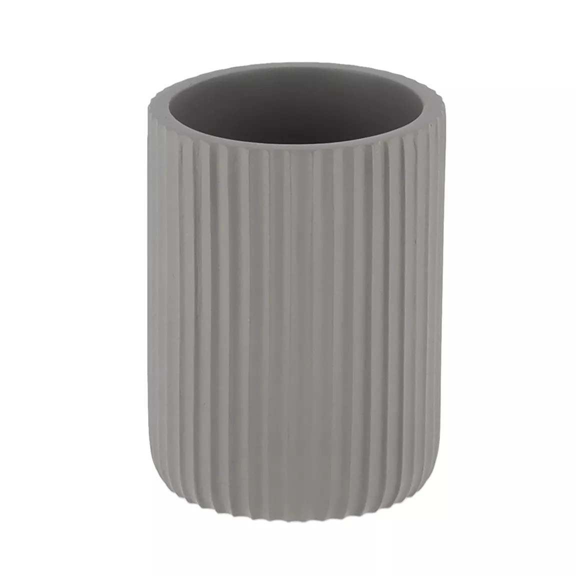 Set d'accessoires salle de bain résine Strié Gris