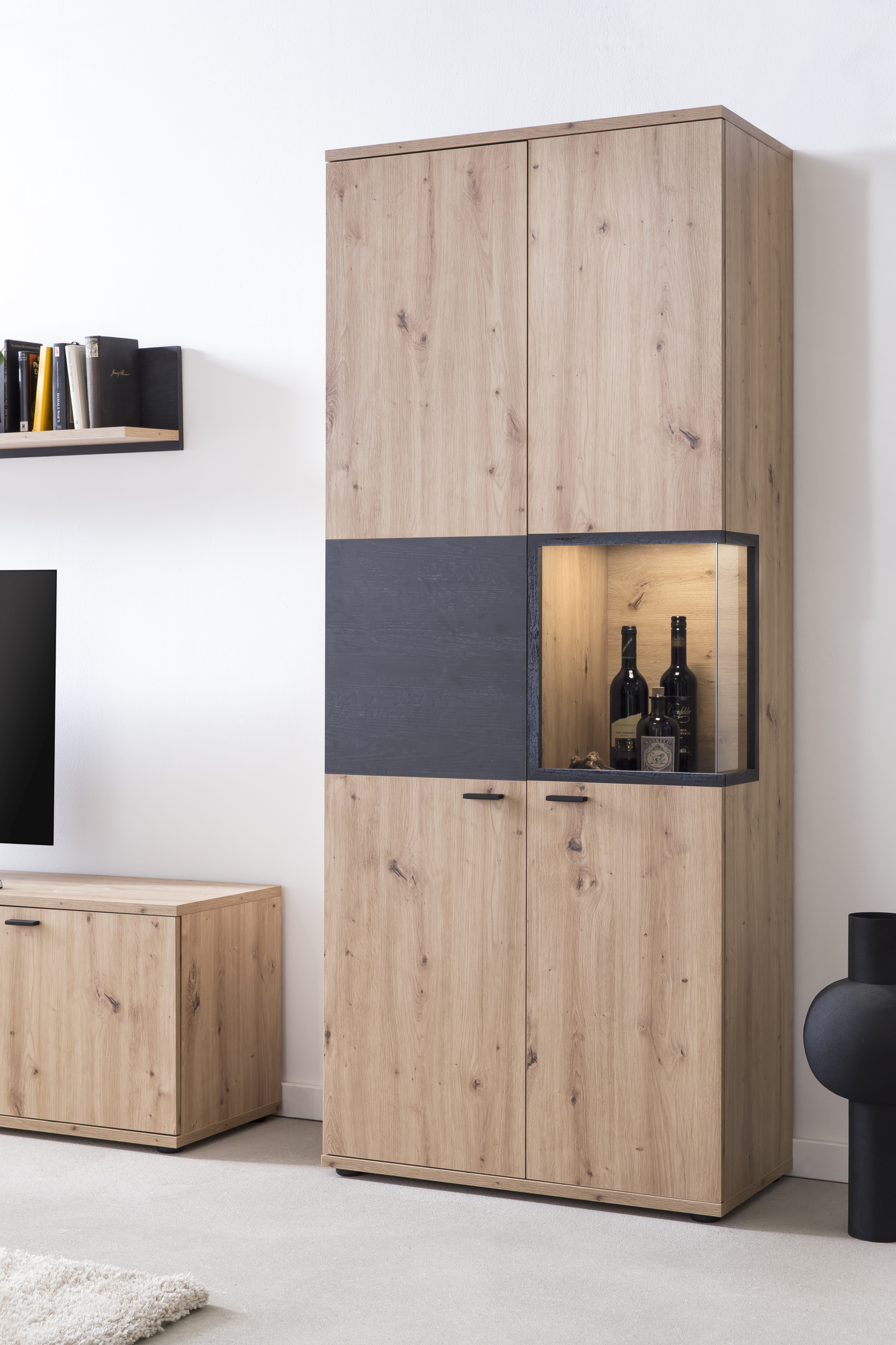 Vitrine ATLANTA artisan eiche dekor