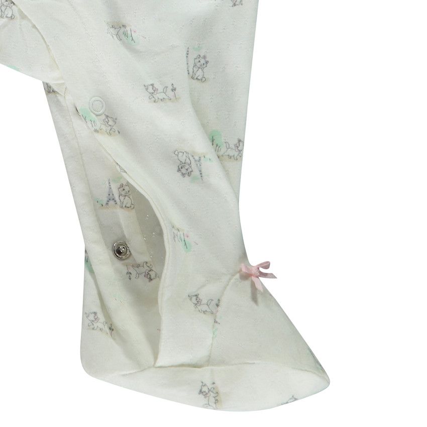 Dors-bien en maille pointel imprimé Marie Disney pour bébé fille - Ecru
