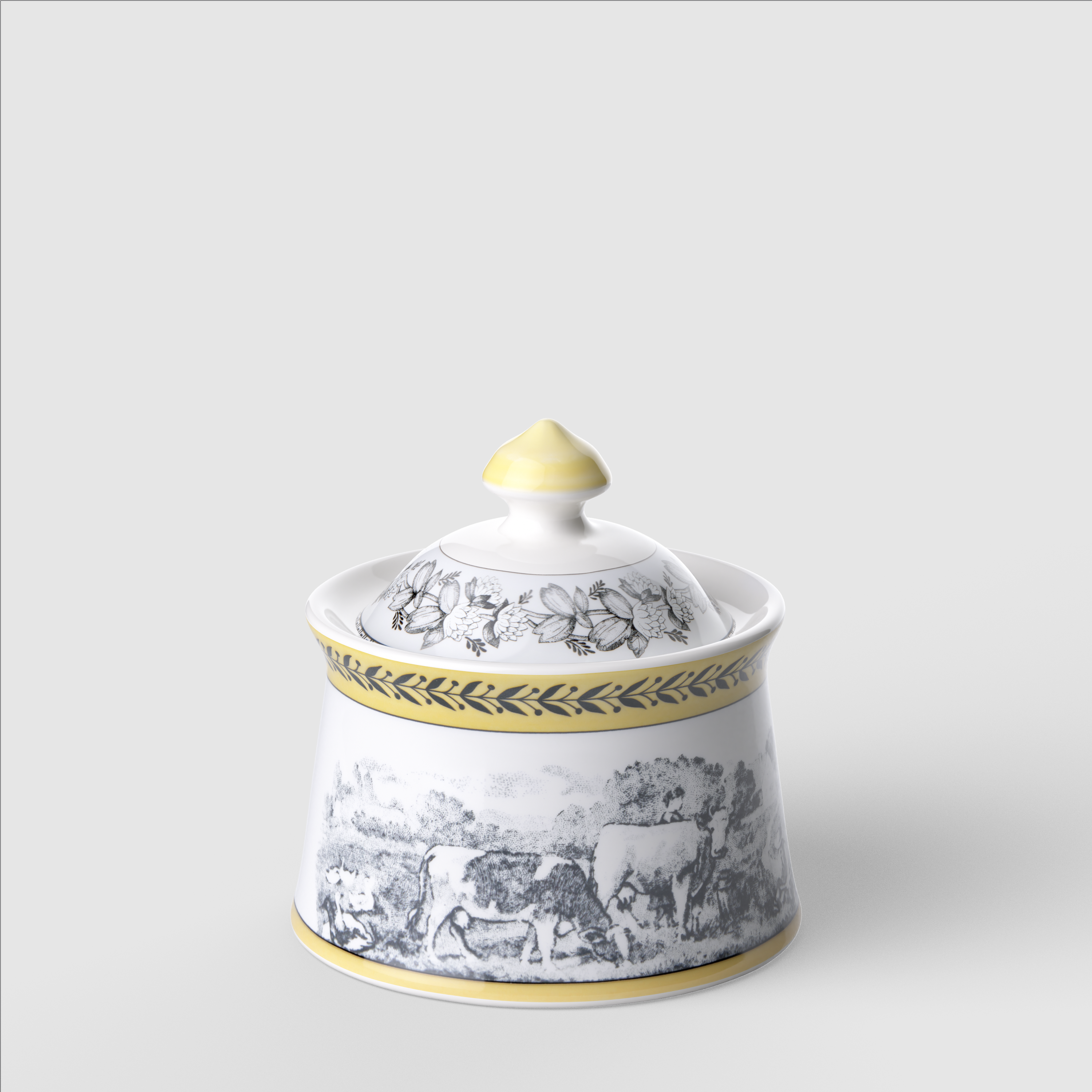Audun Sugar bowl Multi-colored, 8.8 oz, Premium Porcelain