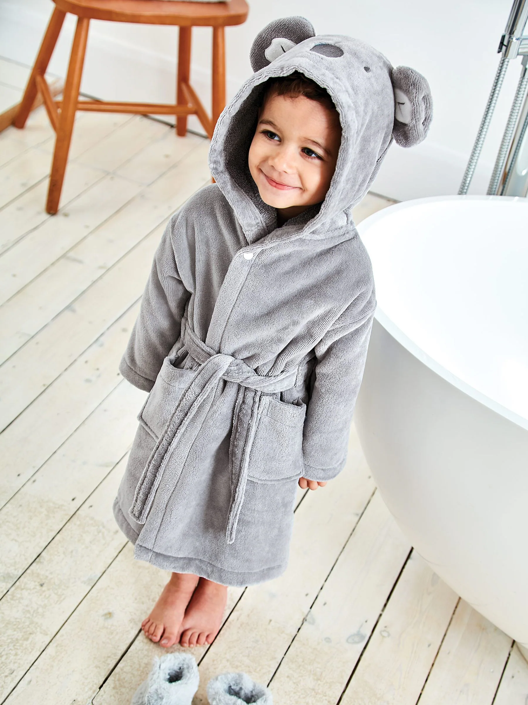 Grijs met koala - JoJo Maman Bébé katoenen badjas