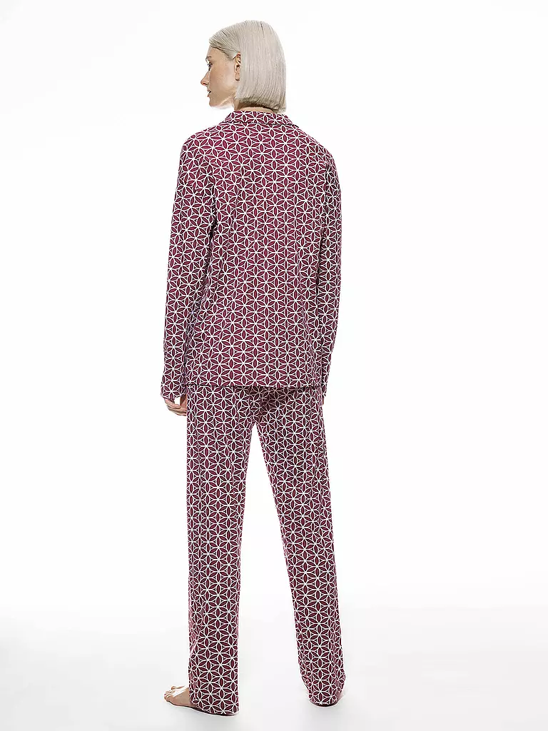 MEY Pyjama MOSAIC  dunkelrot