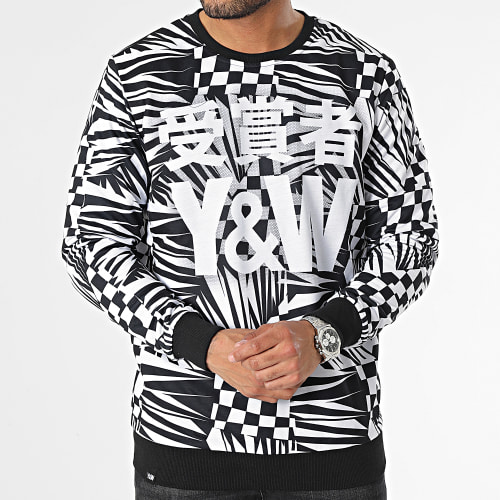Sweat Crewneck Echec et Mat Noir Blanc Réversible