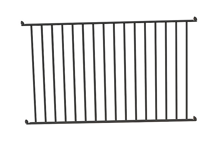 Module à barreaux pour barrière de piscine en aluminium gris 2m