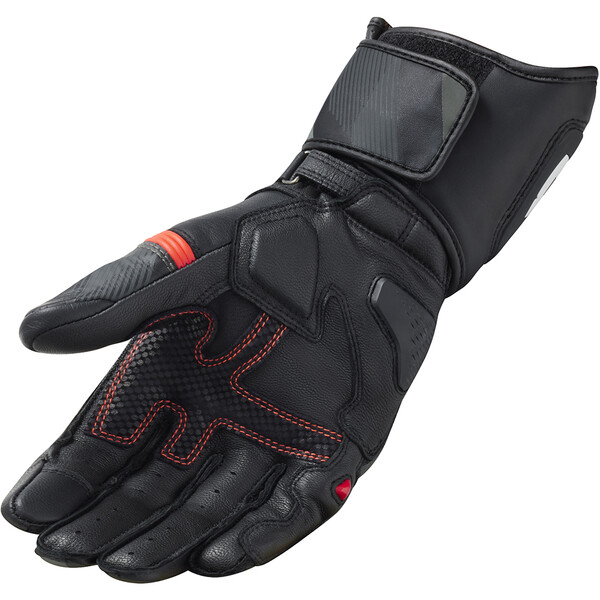 Rev'it - Gants League 2 Noir / Rouge fluo
