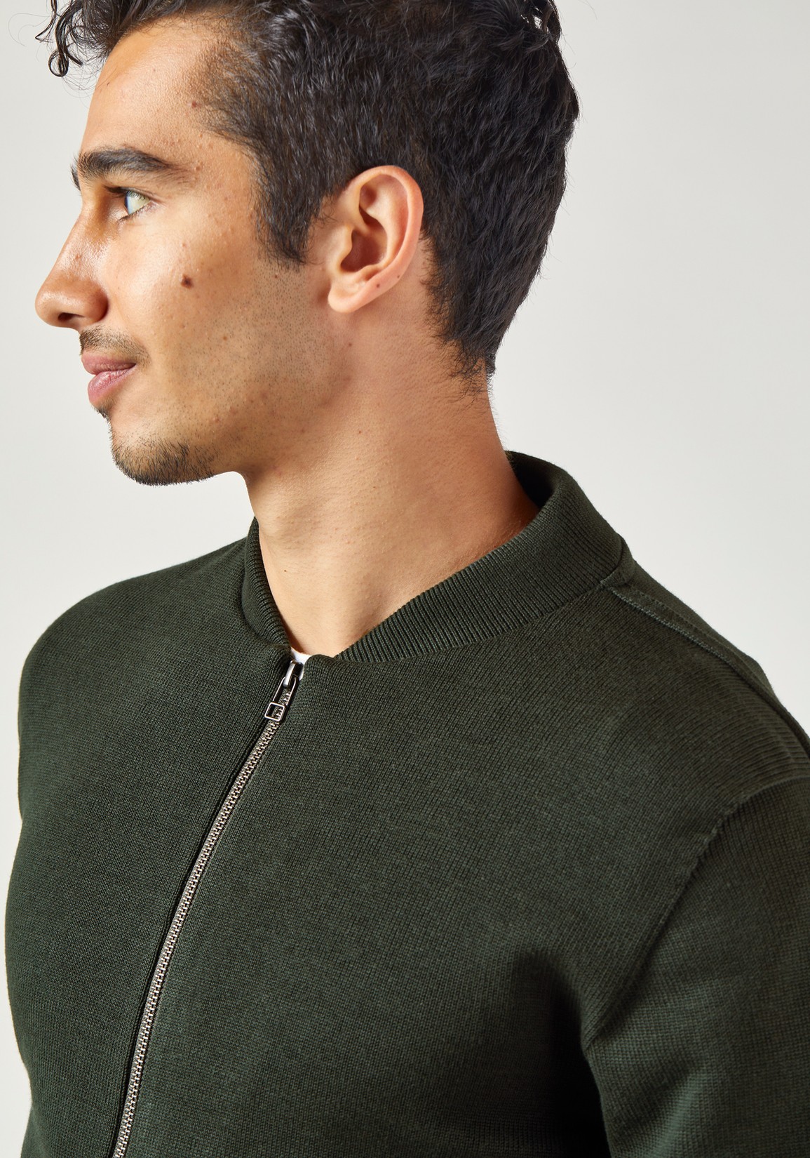 WE ARE ZRCL Herren-Strickjacke Bowler Swiss Edition Dark Green