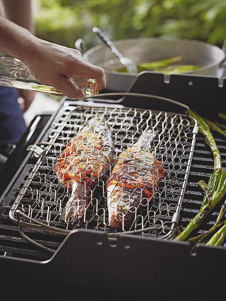WEBER GRILL Fisch- und Gemüsehalter gross (ab 57cm) silber