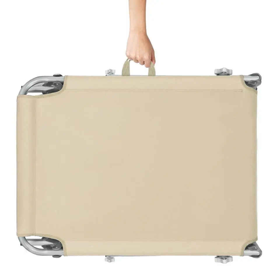 tectake Ligbed met 4 standen, Beige