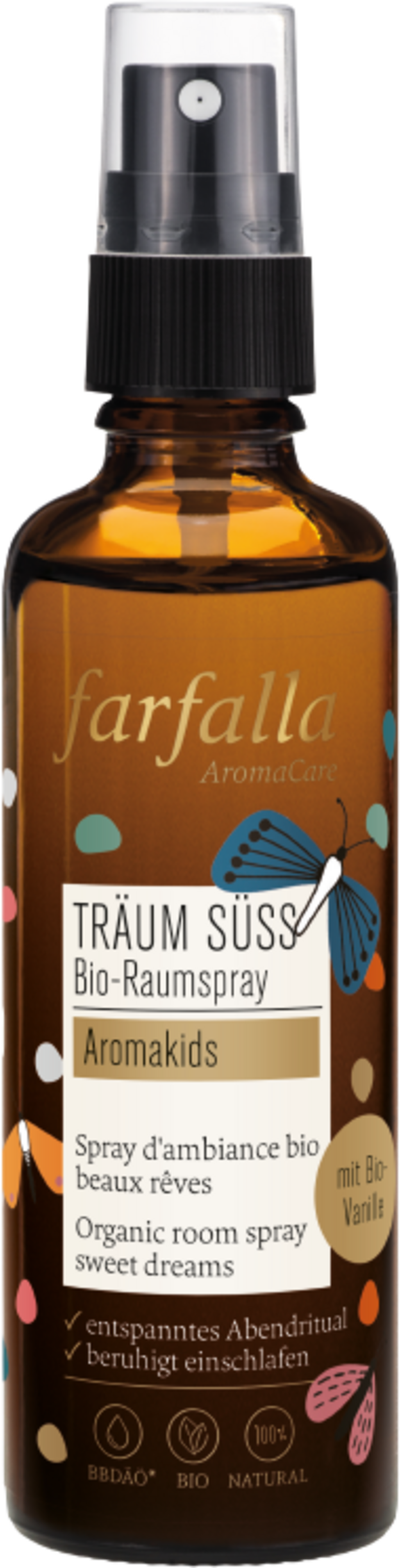 farfalla  Aromakids Träum süss Bio-Raumspray, 75 ml