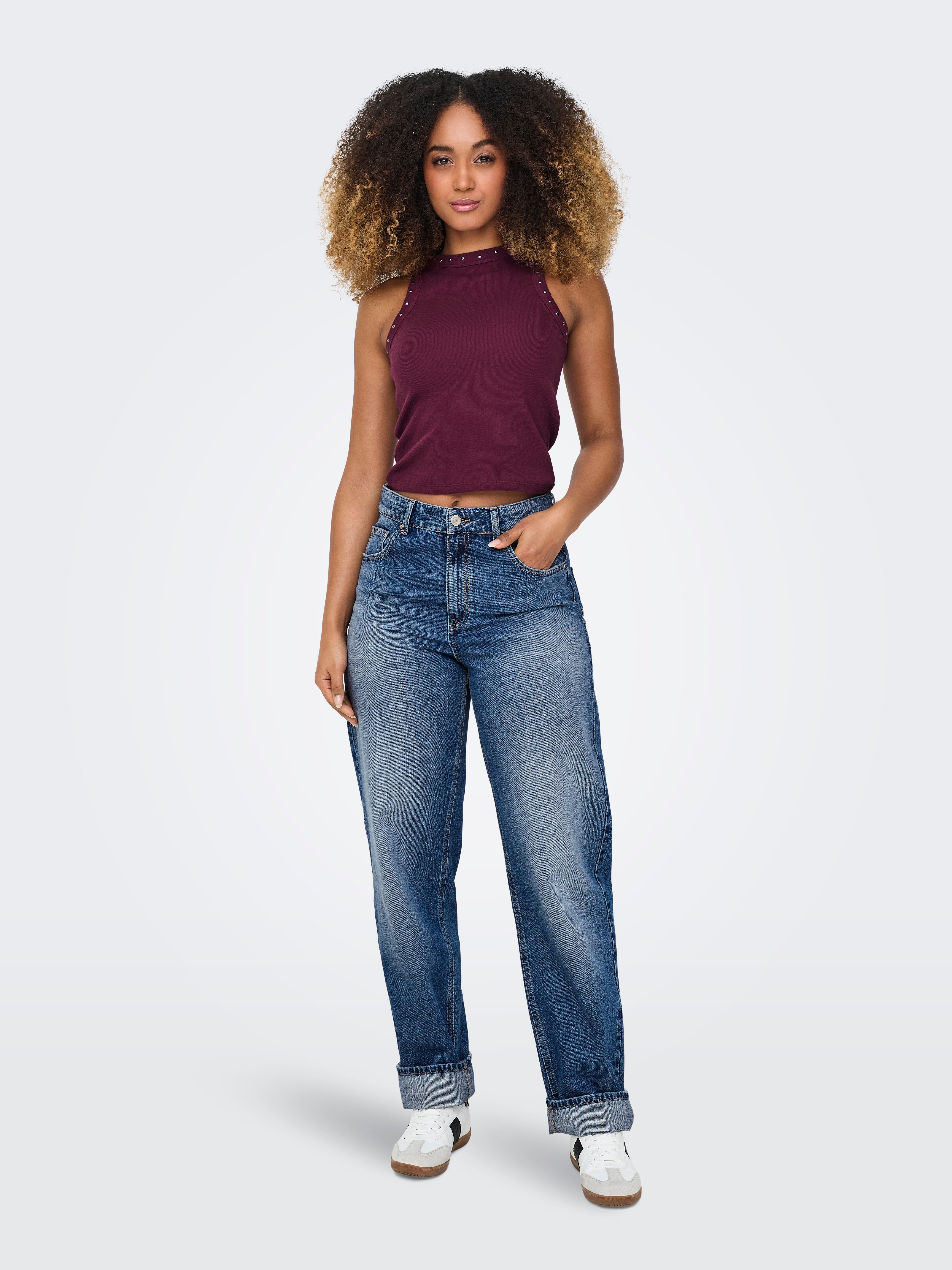 ONLJEAN Top Burgundy