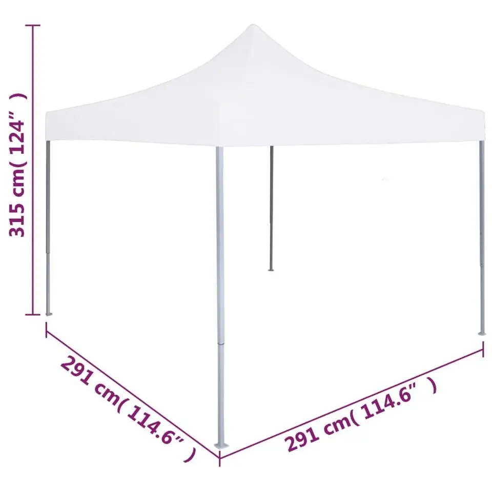 vidaXL - Partytent - Wit - Stof
