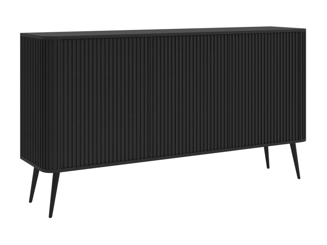 Buffet 3 portes - 163 cm - noir - OVARLO