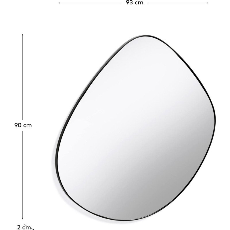 Miroir Anera en acier 93 x 90 cm