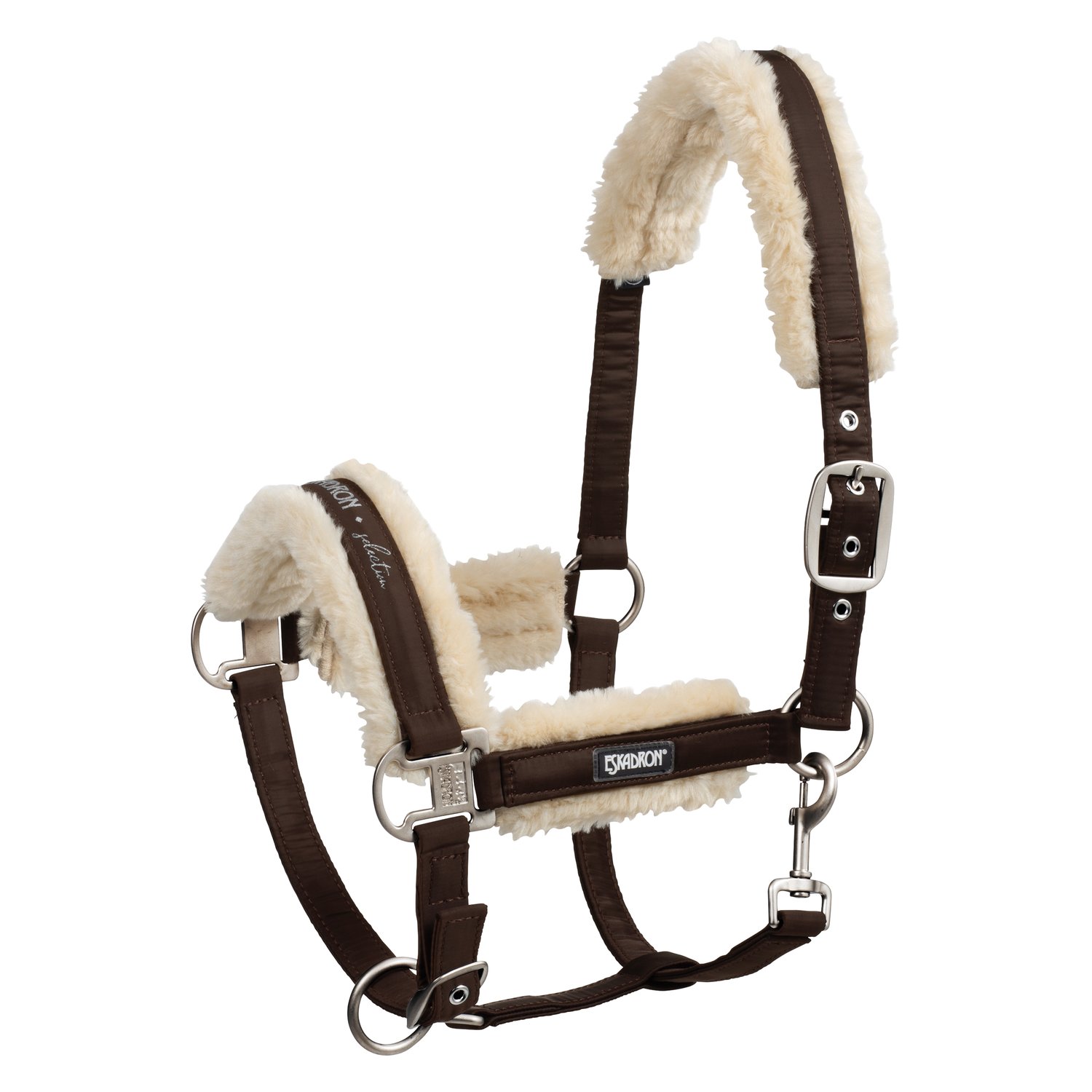 ESKADRON Halfter Glossy Faux Fur  - chocolate - Pony