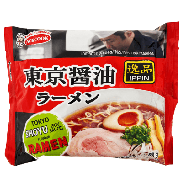 Acecook Ippin Instant Noedels Shoyu Smaak 89g