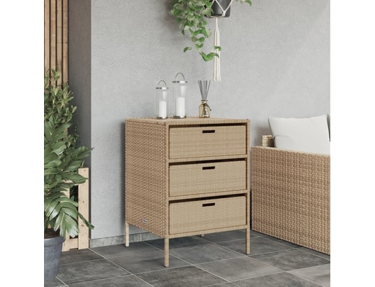 VIDAXL - Armoire de jardin Armoire de rangement de jardin beige 55x59x80 cm résine tres...