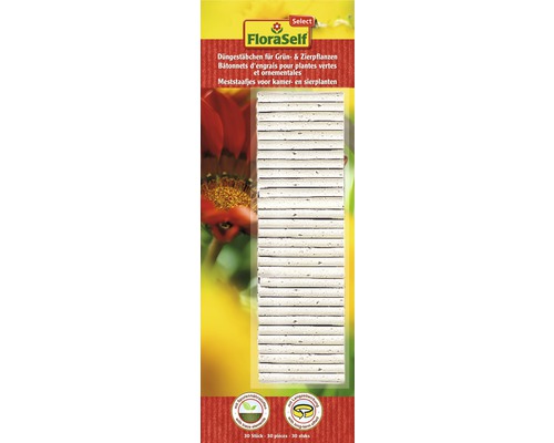 FloraSelf Select langdurige meststofsticks voor groene planten en sierplanten, 30 stuks