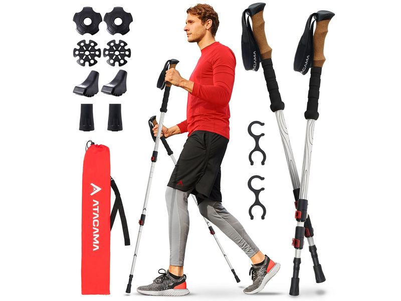Atacama Nordic Walking Stöcke 110-135 cm Teleskop Wanderstöcke aus Aluminium