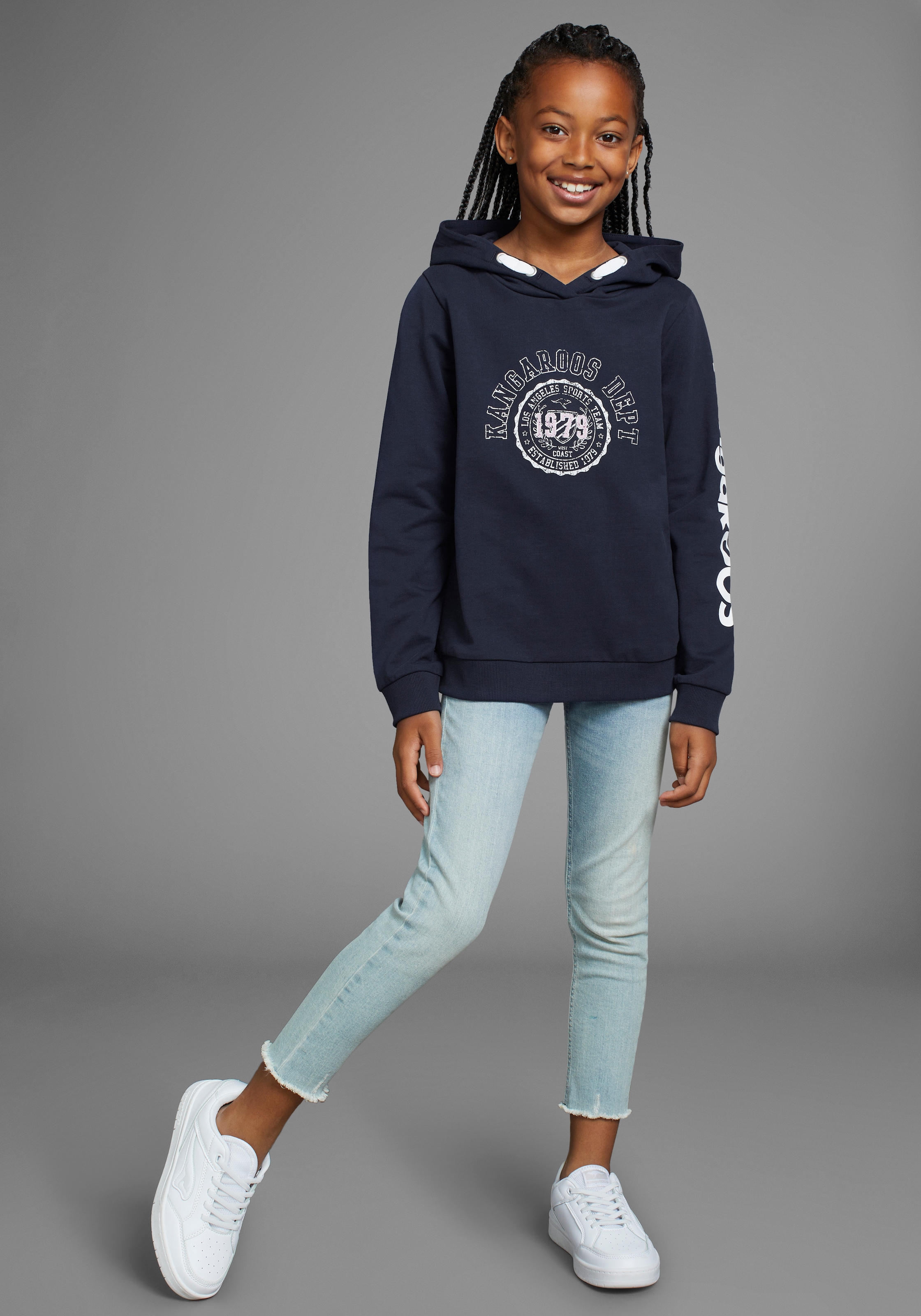 KangaROOS Kapuzensweatshirt »Logo-Print«, , in weicher Qualität für Mädchen