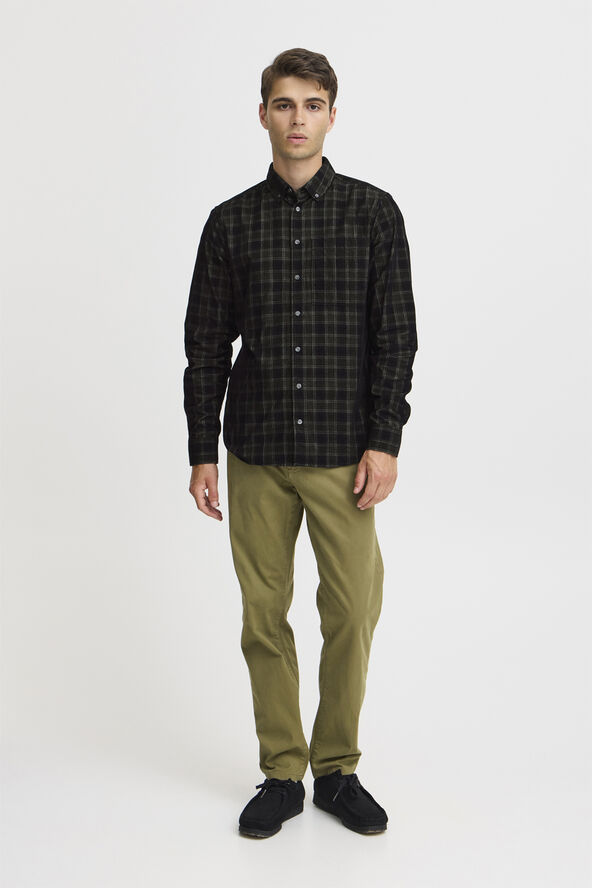 Casual Friday CFANTON LS BD checked corduroy shir Capulet olive