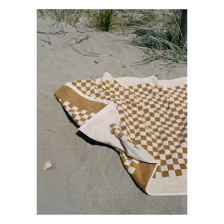 Baina Serviette de plage Roman | Blanc/Écru