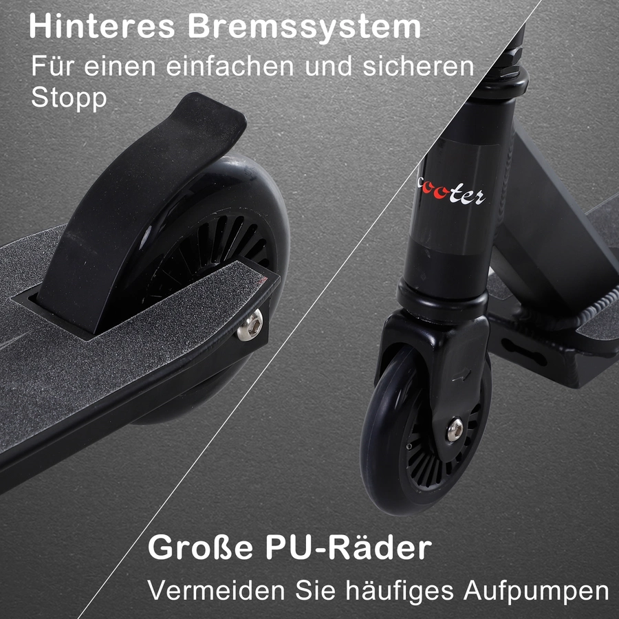 HOMCOM Tretroller für Kinder schwarz