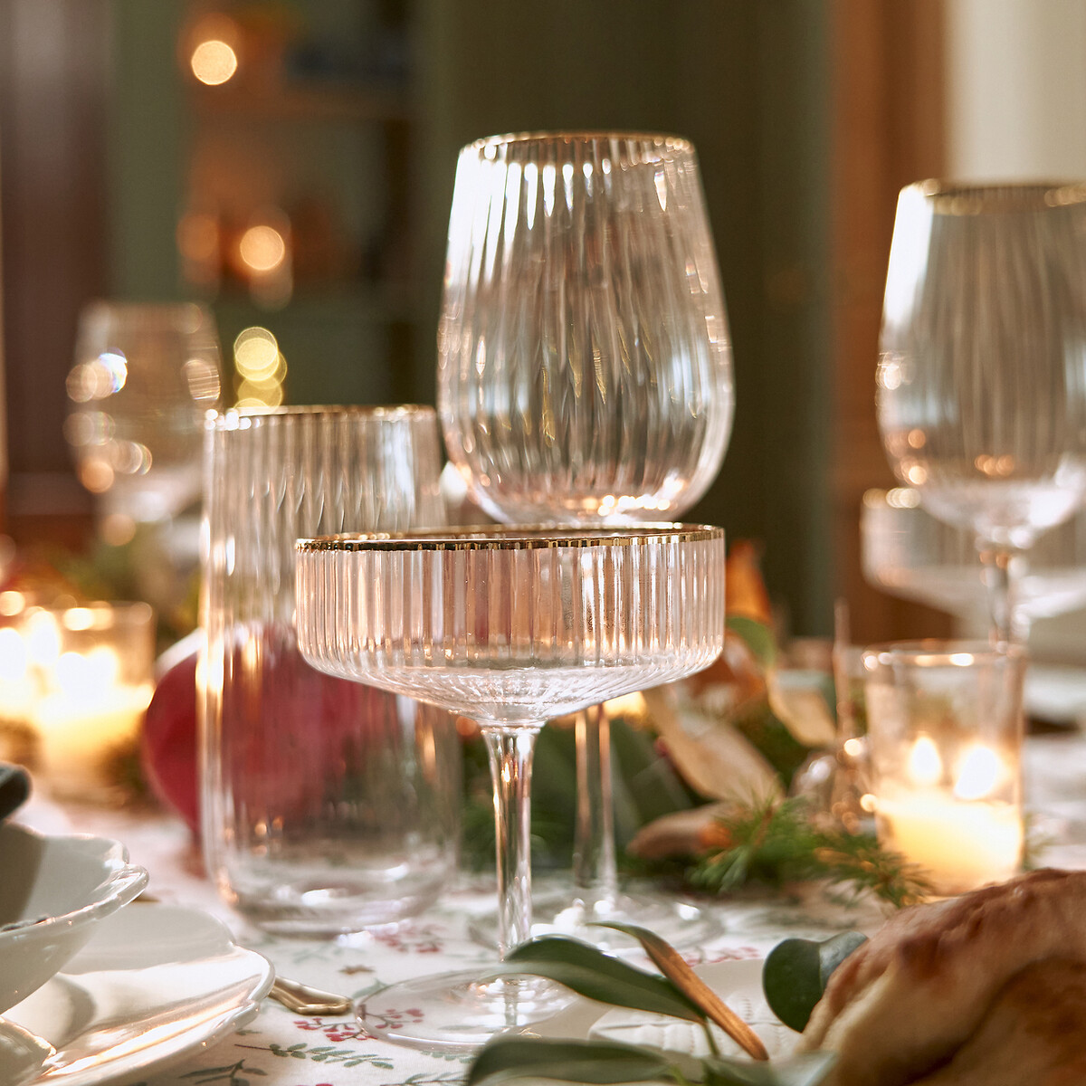 LA REDOUTE INTERIEURS<br>Conjunto de 4 taças de vinho Lurik