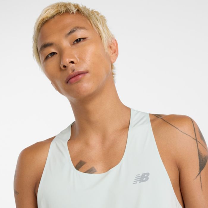 New Balance Herre Singletter RC Race Day Tank Grøn