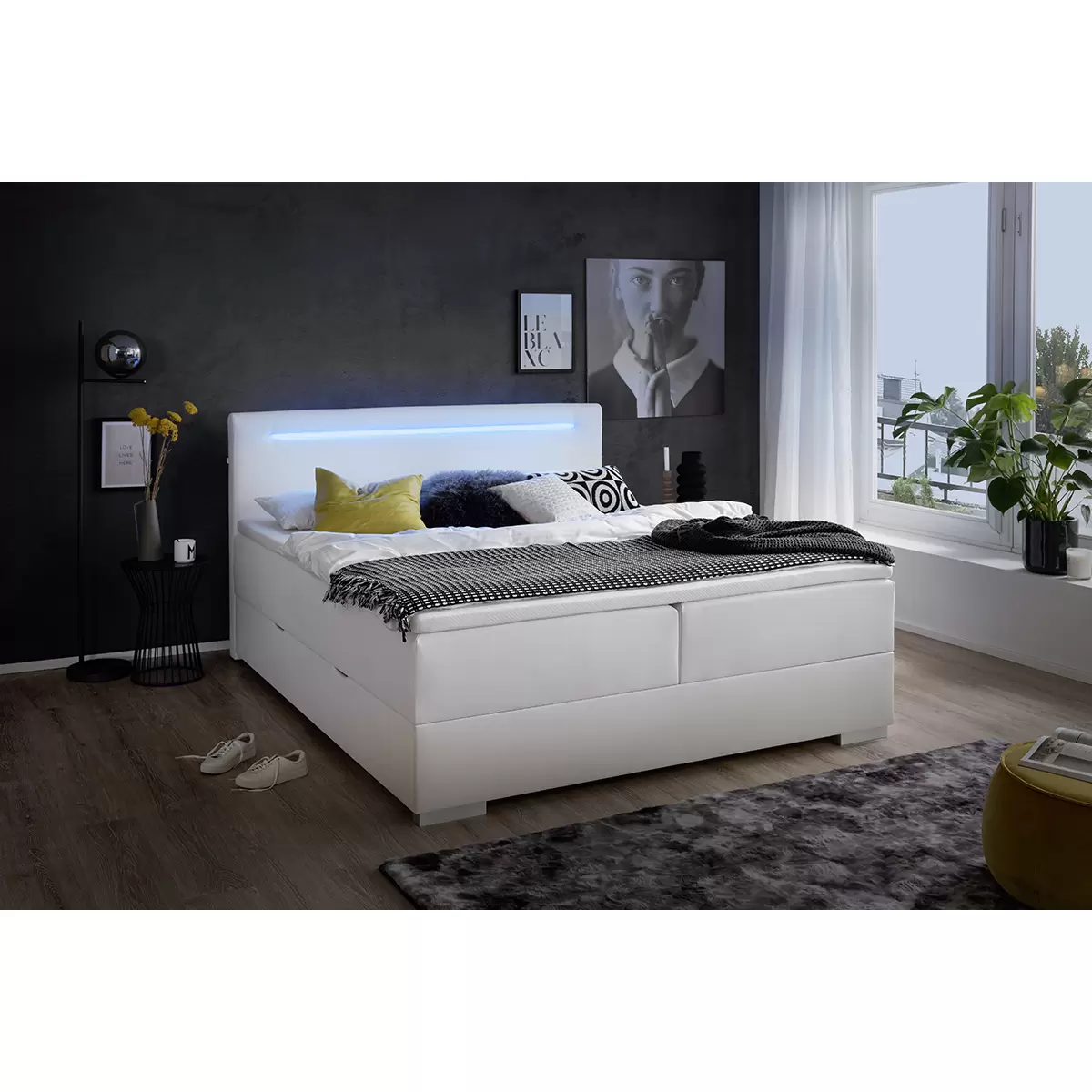 Boxspringbett Las Vegas I 180x200 weiss