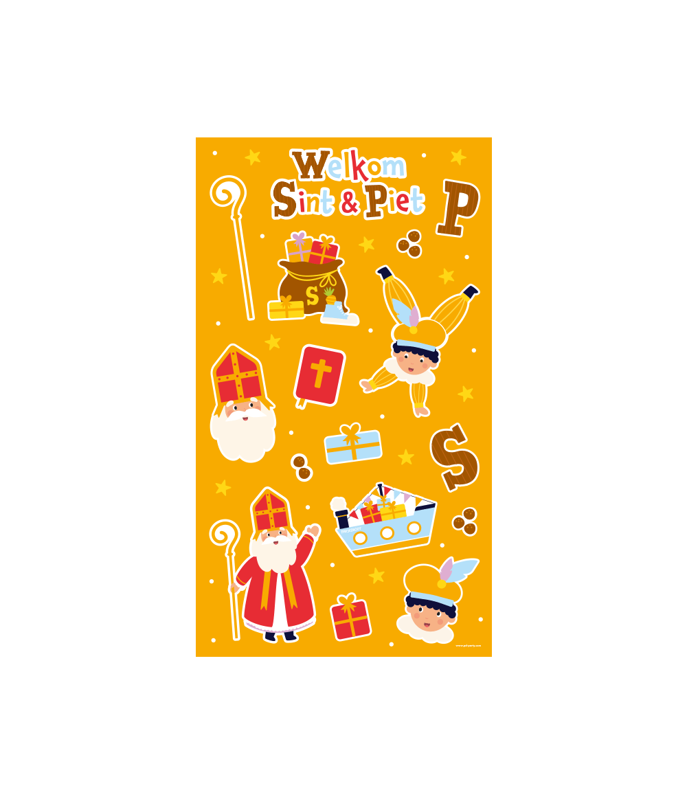 Sinterklaas Stickervellen 4st