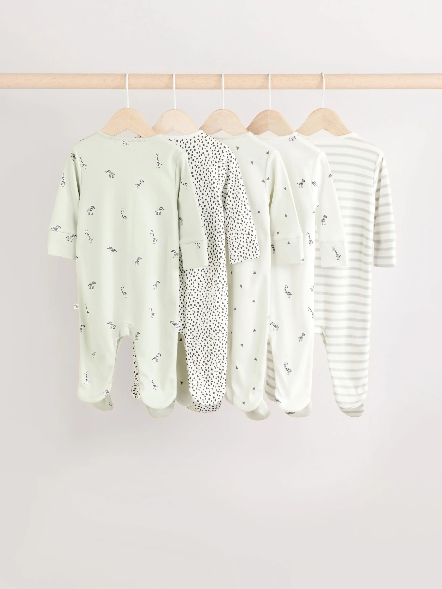 Groen - Verpakking van 5 babypyjama's van 100% katoen (0mnd-2jr)