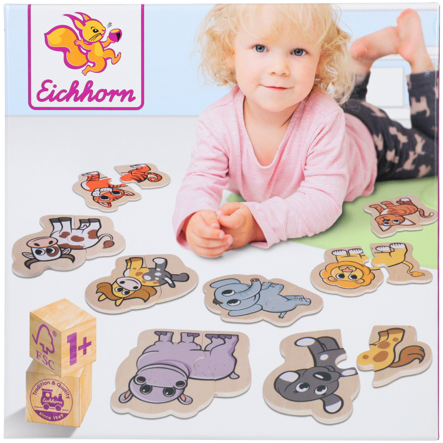 Eichhorn Tierpuzzle, 16tlg.