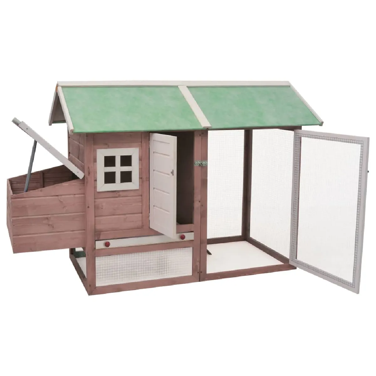 vidaXL Poulailler Moka 170x81x110 cm Bois