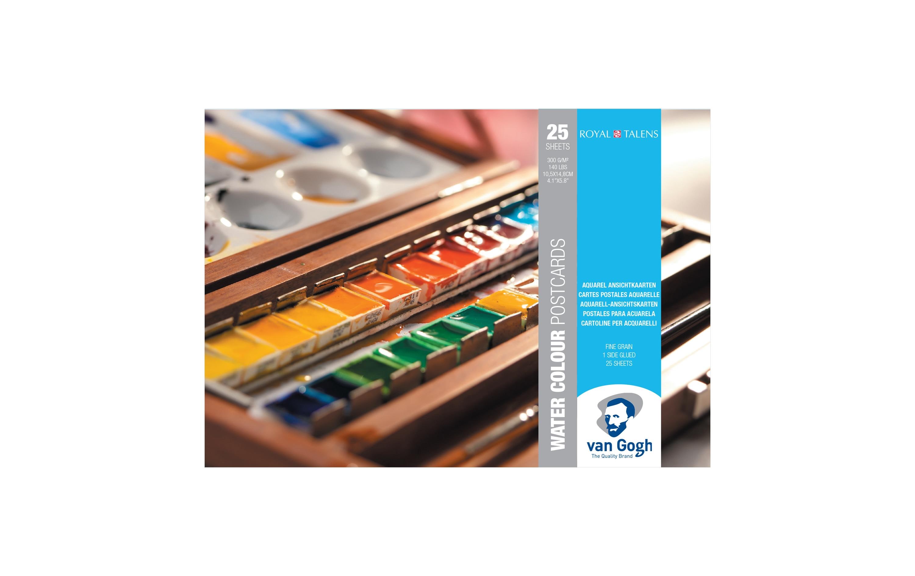 Aquarellblock Postkarten, A6, 25 Stück, WeissMalpapier im Postkartenformat