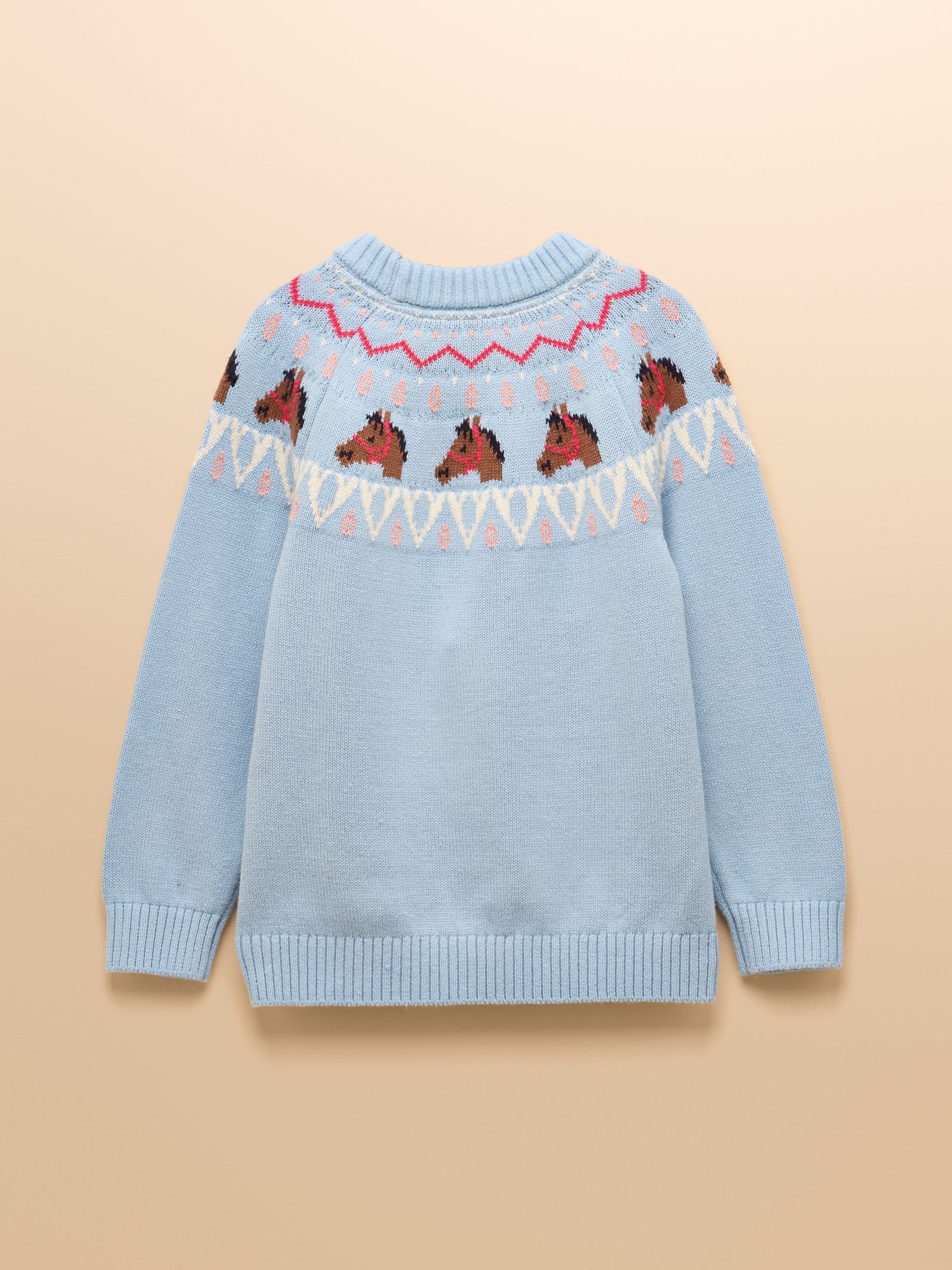 Joules Girls' Fair Isle Knitted Jumper