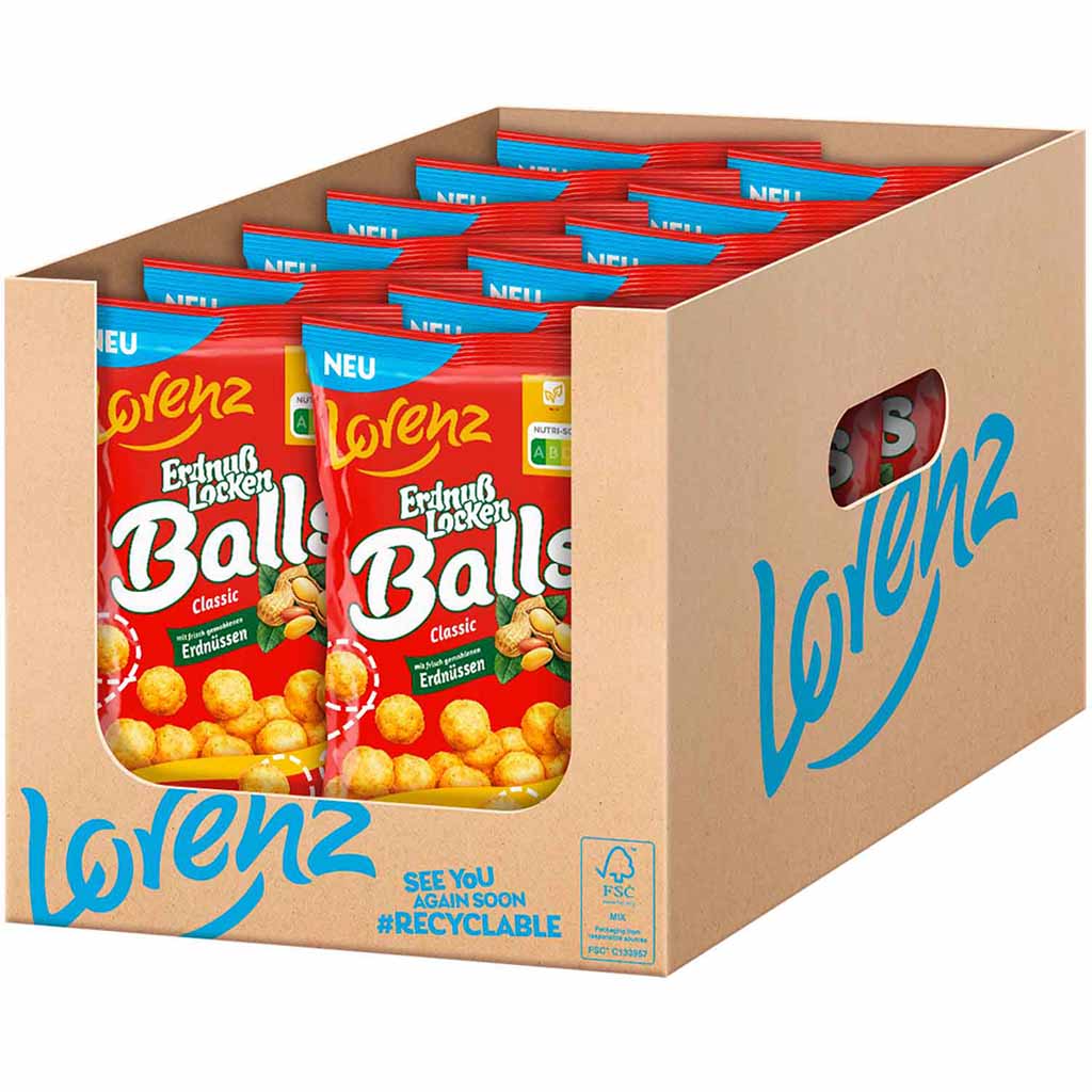 Lorenz Erdnuß Locken Balls classic 130g MHD:23.12.24